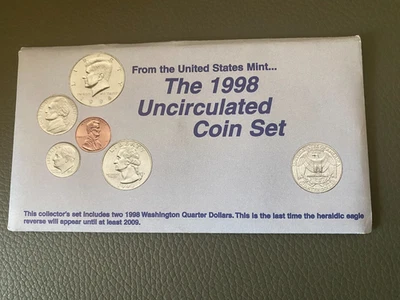 1998 Uncirculated Coin Set U.S Mint Original Government Packaging (OGP) - Image 1 of 4