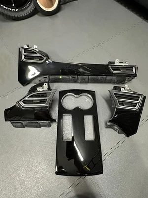 Комплект глянцевой черной отделки приборной панели подлокотник для Tesla Model S/X 2012-2020 годов выпуска от оригинального производителя 4 штуки - Изображение 1 из 4