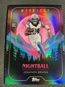 Inserto Nightball RC Topps Midnight Jonathon Brooks 2024 #NB-11 Panthers - Foto 1 di 5
