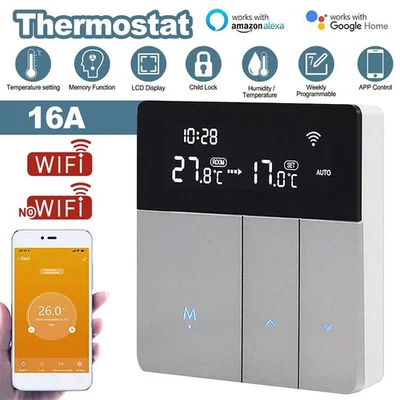 Smart WiFi Thermostat Water Gas Boiler Temperature Controller Remote Control - Image 1 of 4