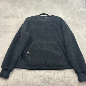 Jambys Sherpa Floof Crew Mujer M Negro Canguro Bolsillo Acogedor Cómodo Suave Informal - Imagen 1 de 14