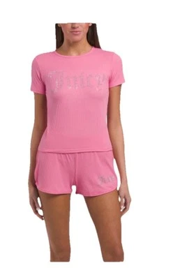 Juicy Couture 2pc Forever Pink Studded Sleep/Loungewear Set. Sz L. NWT! - Image 1 of 4