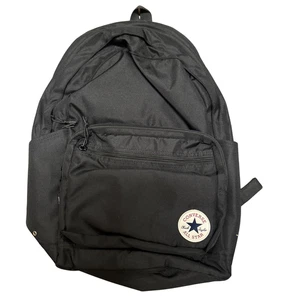 Converse All Star Backpack Black Classic Logo Large Book Bag 10020533-A01 NEW - Picture 1 of 2