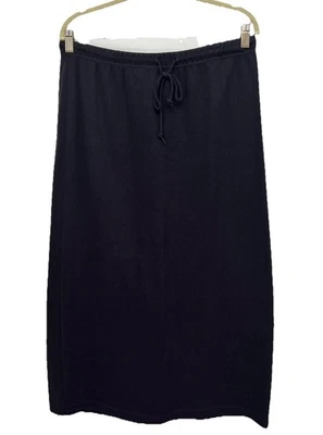 Maxi Falda Talbots De Colección, Tejido Azul, Línea A, Cintura Elástica, Mujer’s Petite Grande Foto 1 de 4