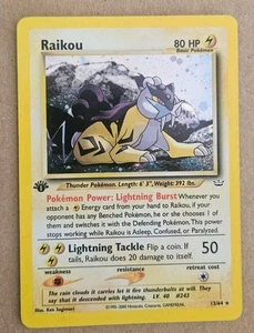 Raikou 13/64 - 1st Edition Holo Rare - Neo Revelation Set - Pokemon TCG Card - Picture 1 of 6