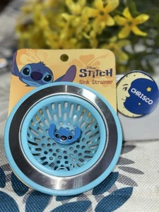 Disney Stitch Waschbeckensieb Standardgröße Abfluss hellblau mit Stich Gesicht NEU - Bild 1 von 4