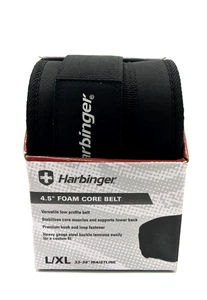 Harbinger Black Low Profile Weightlifting 4.5" Foam Core Belt L/XL Waist 33-39" - Picture 1 of 3