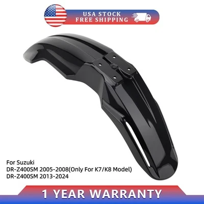 Guardabarros delantero negro 53111-29FA0-019 53111-29FA0-YUD 2005-2024 para Suzuki DRZ400SM Foto 1 de 4