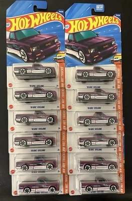 Hot Wheels 91 GMC Syclone lote de 12. Púrpura. Embalado con cuidado. Foto 1 de 4