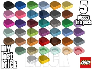 LEGO - Part 24246 - Half Circle Tiles 1x1(1/2) (Pack of 5) + NEW + SELECT COLOUR - Picture 1 of 42