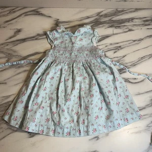 Vintage 90er Laura Ashley geblümtes Latzkleid Größe 12 Monate Baby Mädchen Cottagecore Prärie - Bild 1 von 6