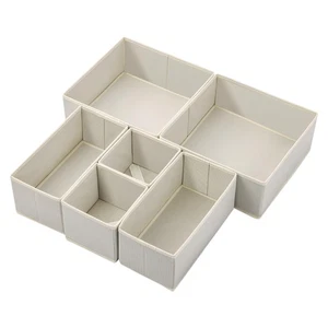 6 Pack Drawer Organizers for Clothing, Dresser Drawer Organizer Clothes, Fabr... - Picture 1 of 9