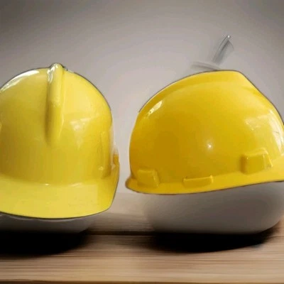 Gorra protectora 2 MSA V-Gard con ala mediana amarilla glaregard genuina OEM Foto 1 de 4