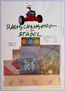 ROBERT RAUSCHENBERG Original Exhibition Poster SIGNED and INSCRIBED 1980 - Picture 1 of 10
