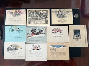 Vintage Lot Christmas Greeting Cards - Scrapbook Used & Unused - Picture 1 of 2