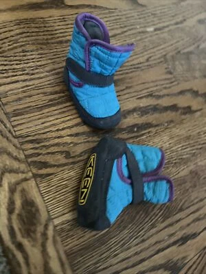 KEEN Niños/Niñas Botines de Nieve Botas Zapatos Azul/Gris Usado en Excelente Condición Suela Suave 6M 1/2 Foto 1 de 4