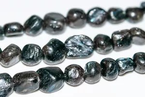 4-7 mm blau schillernd Arfvedsonit Kieselsteine Klasse A natürliche lose Perlen - Bild 1 von 4