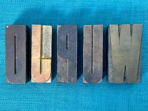 Vintage Wooden Letterpress Type: Capitals Gothic Sans Condensed 20-Line 3 5/16” - Picture 1 of 4