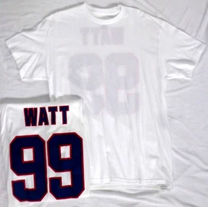 Houston Texans Football JJ Watt 99 Short Sleeve T-Shirt White Large - Picture 1 of 3