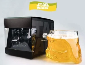 Taza/taza de vidrio oficial de Star Wars Darth Vader - cerveza agua bebida NUEVA - Imagen 1 de 4