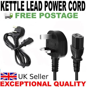 1M 3 Pin Prong UK Power Cable Plug Cord Fuse Kettle Lead for Samsung Sony PC TV  - Picture 1 of 2