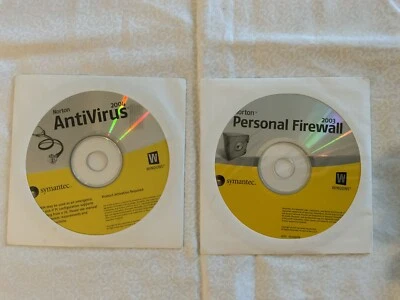 New Set of 2 CD Symantec Windows Norton Antivirus Personal Firewall - Image 1 of 4