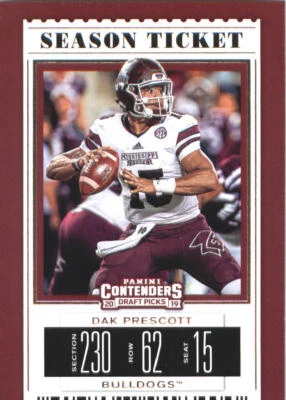 2019 Panini Contenders Draft Picks #25 Dak Prescott  - Image 1 of 2