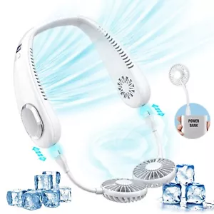 Portable Neck Fan, 9000mAh Hand Free Neck Fan, Neck Fan Air Conditioner, Blad... - Picture 1 of 6