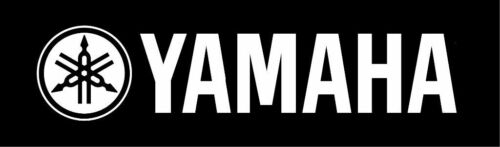 Yamaha drums drumhead logo,, die cut decal, sticker, WHITE 9