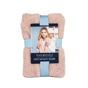 Peace & Pearls Women's Cozy Infinity Rose Scarf, Plush Soft Sherpa, One Size - Picture 1 of 1