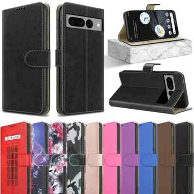 PHONECOVERUK For Google Pixel 8 Pro / 7A / 7 Case, Slim Leather Wallet Flip Stand Phone Cover