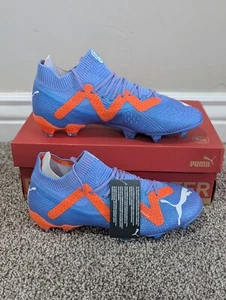 Size 5.5 Men's (7.5 Women's) Puma Future Ultimate FG/AG Blue/White/Orange Cleats - Picture 1 of 10
