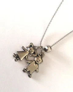 COLLAR ADORABLE PARA MADRE PLATA DE LEY 925 NIÑO Y NIÑA - Imagen 1 de 5