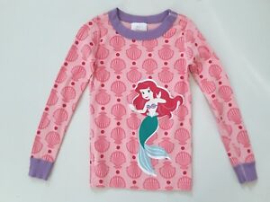Hanna Andersson Organic Cotton Long John Pajama Top Disney Mermaid Size 5/110cm