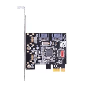 PCIe X1 to 2 Port SATA 2.0 3G/bps RAID Controller Card SIL3132 Chipset - Picture 1 of 4