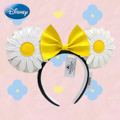 Nueva Diadema Disney Girasol Flores Niñas Mujeres Lazo Princesa Minnie Mouse Orejas Foto 1 de 4