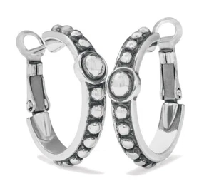Brighton versilberte hübsche robuste Perlen Leverback Creolen Schmuck neu - Bild 1 von 2