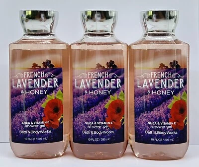 Paquete de 3 gel de ducha Bath & Body Works lavado francés lavanda y miel retirado Foto 1 de 3
