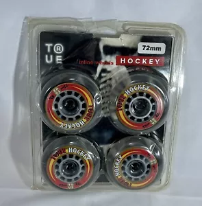 NEW True Inline Skate Wheels 72mm 82A Clear Rollerblade 4-Pack Roller Hockey - Picture 1 of 4