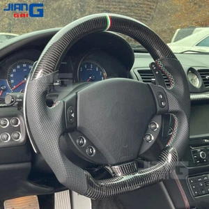 Real Carbon Fiber Alcantara Steering Wheel Fit Maserati Granturismo MC Stradale - Foto 1 di 10