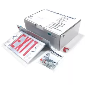 CEL-2-B-RM-BA-R Mule Recessed Mount Edge-Lit LED Exit Sign - Picture 1 of 8