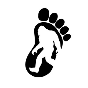 BIGFOOT SIHOUETTE PRINT (2-Pack, 5.1" BLACK) Vinyl Decal Window Sticker - Picture 1 of 3