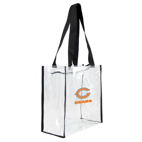 CHICAGO BEARS CLEAR SQUARE STADIUM APPROVED ZIPPER TOTE BAG FREE SHIP Cover