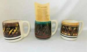 Lot 3 Vtg. Southwest Mesa Verde Art Pottery Mugs Cups - Picture 1 of 11