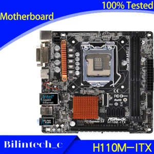 FOR ASRock H110M-ITX Mini Motherboard Supports 6/7th Generation 1151PIN DDR4 32G - Picture 1 of 5