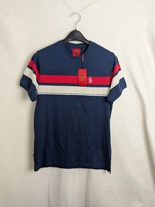 Luke mens size medium brazilian t-shirt short sleeve navy red mix New RRP 45.00 - Picture 1 of 8