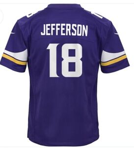 Justin Jefferson Youth MEDIUM Nike Jersey Minnesota Vikings Purple New KIDS 