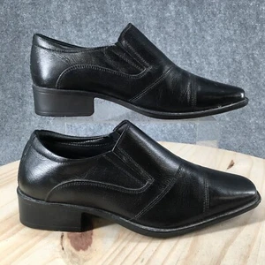 Hush Puppies Shoes Mens 7 Tyler HPO2 Flex Cap Toe Slip On Loafer Black Leather - Picture 1 of 14