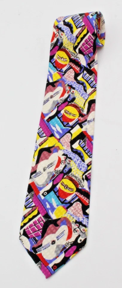 Corbata vintage de hombre colección Pablo Picasso 1988 100 % seda Foto 1 de 4