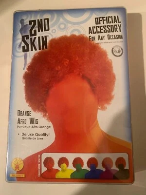全新 红宝石 2nd Skin 豪华橙色非洲服装 假发 成人 均码 适合大多数 — 第 1/3 张图片